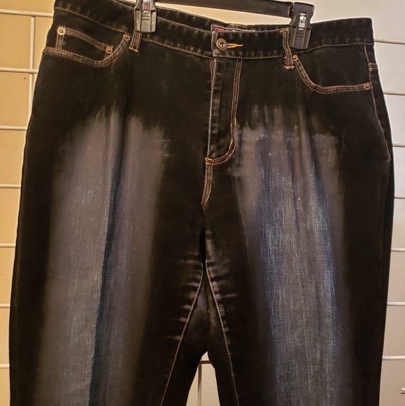 Vintage Route 66 Flocked Velvety Stretch Fit Pant - Picture 3 of 11